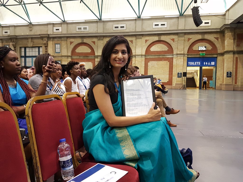 CheveningFCDO's tweet photo. Chevening Alumnus and Saint Kitts and Nevis High Commissioner to the UK @drkmisaac reads the winning poem in this year's Poet Laureate competition. Congratulations to the winner @Dexilirium! #CheveningMemories https://t.co/fLPjZeNvaL