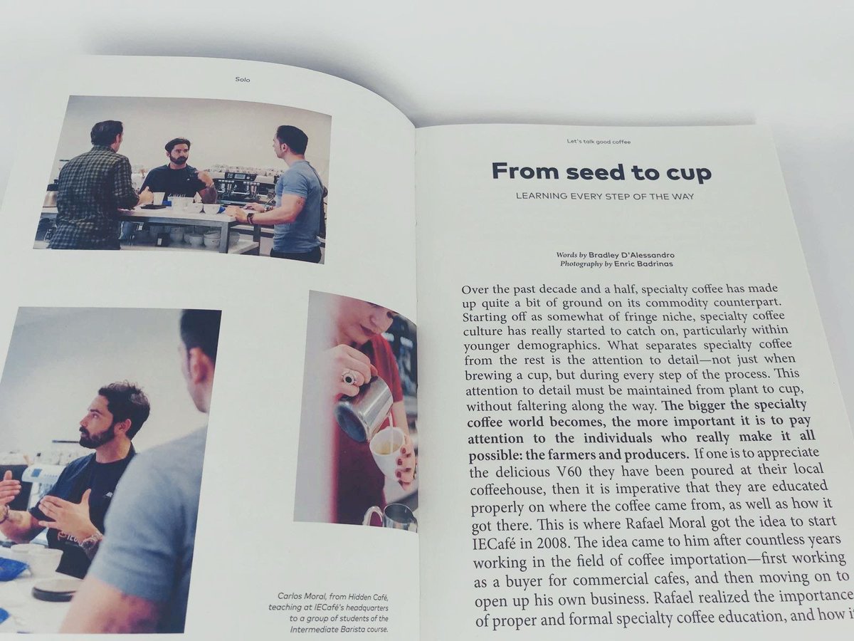 fundacionIecafe's tweet photo. Eiii, que salimos en la revista Solo y ya está a la venta!!! Sigue este bonito proyecto en https://t.co/47g5ZyOylG
#solo #solomagazine #coffee #specialtycoffee #espresso #barcelona #iecafe #barista #greencoffee #coffeegram #instacoffee https://t.co/mDRJLGlRwE
