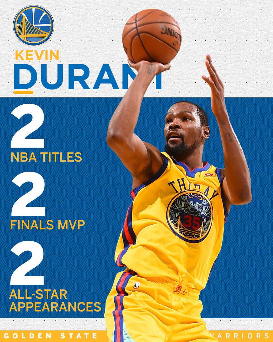 espn's tweet photo. 2 years ago, Kevin Durant started his next chapter.

He's done okay since joining Golden State. https://t.co/dV1oMKuBy1