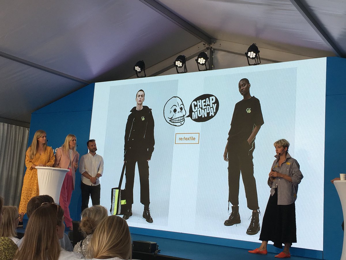Anna Lidström från <a href="/re_textile/">re:textile</a> berättar om deras redesignprojekt av arbetskläder med <a href="/cheapmonday/">Cheap Monday</a>  #almedalen #industriområdet #industrintarmatchen #framtidensmode