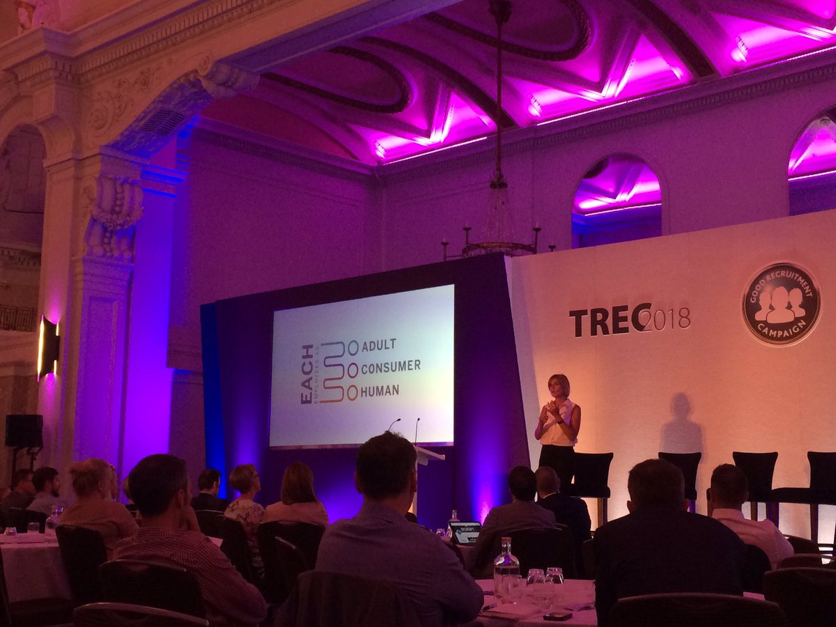 GeorgeILIEV's tweet photo. Fewer than 5% of #CEOs come from an #HR background. To change this, #HRprofessionals should become genuine #PeopleExperts, not #ProcessExperts, says @Lucy4dams at #TREC2018. https://t.co/ECzJxy0lAL