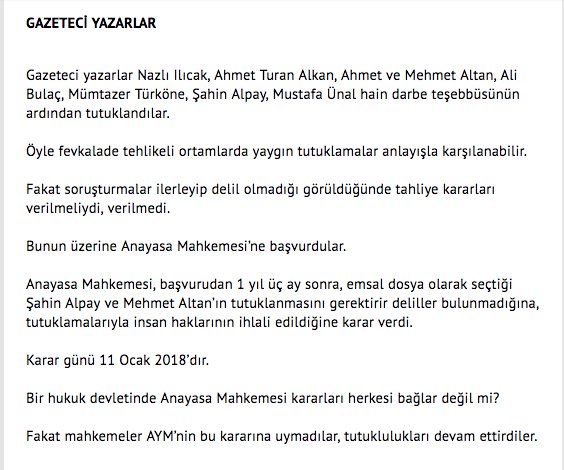 Sayın Taha Akyol'a Adaleti Unutmayalım isimli yazısından dolayı teşekkürler.. hurriyet.com.tr/yazarlar/taha-… #ahmetturanaözgürlük @AYMBASKANLIGI