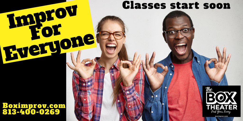 #improv For Everyone kicks off this fall <a href="/BoxImprov/">The Box Theater</a>  Reserve Your Spot. #Tampa theboxtheater.eventbee.com/event?eid=1078…