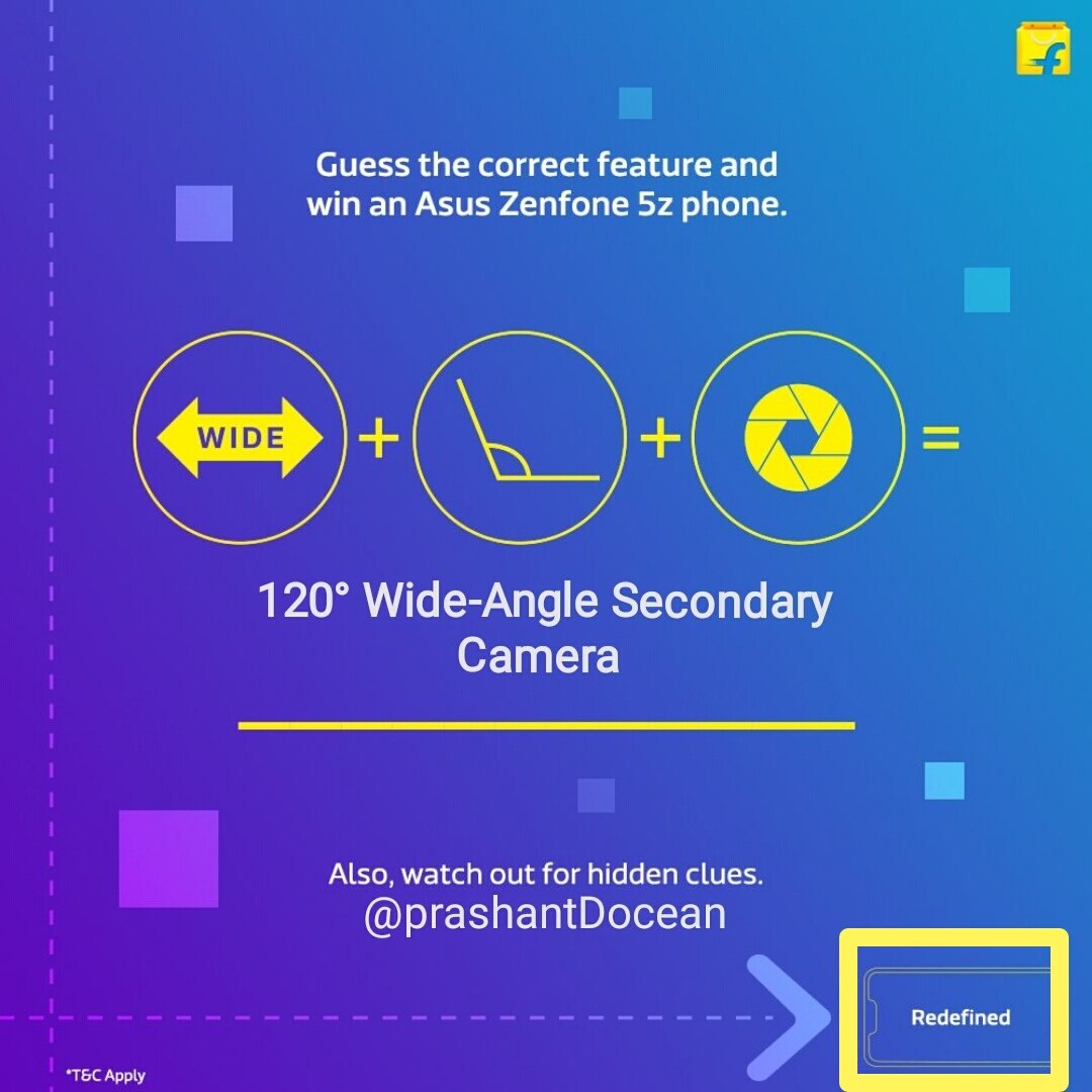 prashantDocean's tweet photo. @Flipkart @TheBanat @kunalrao @sapanv @hankypanty #Riddle1 = #
#Riddle2 = The
#Riddle3 = Flagship
#Riddle4 = Redefined
Ans: #TheFlagshipRedefined
#Zenfone5z @Flipkart
@SajalMo12732675
@ssharda932
@dipakyadav8058
@AdiBonkar08
@ItxPeer https://t.co/iOHoCh0Xya