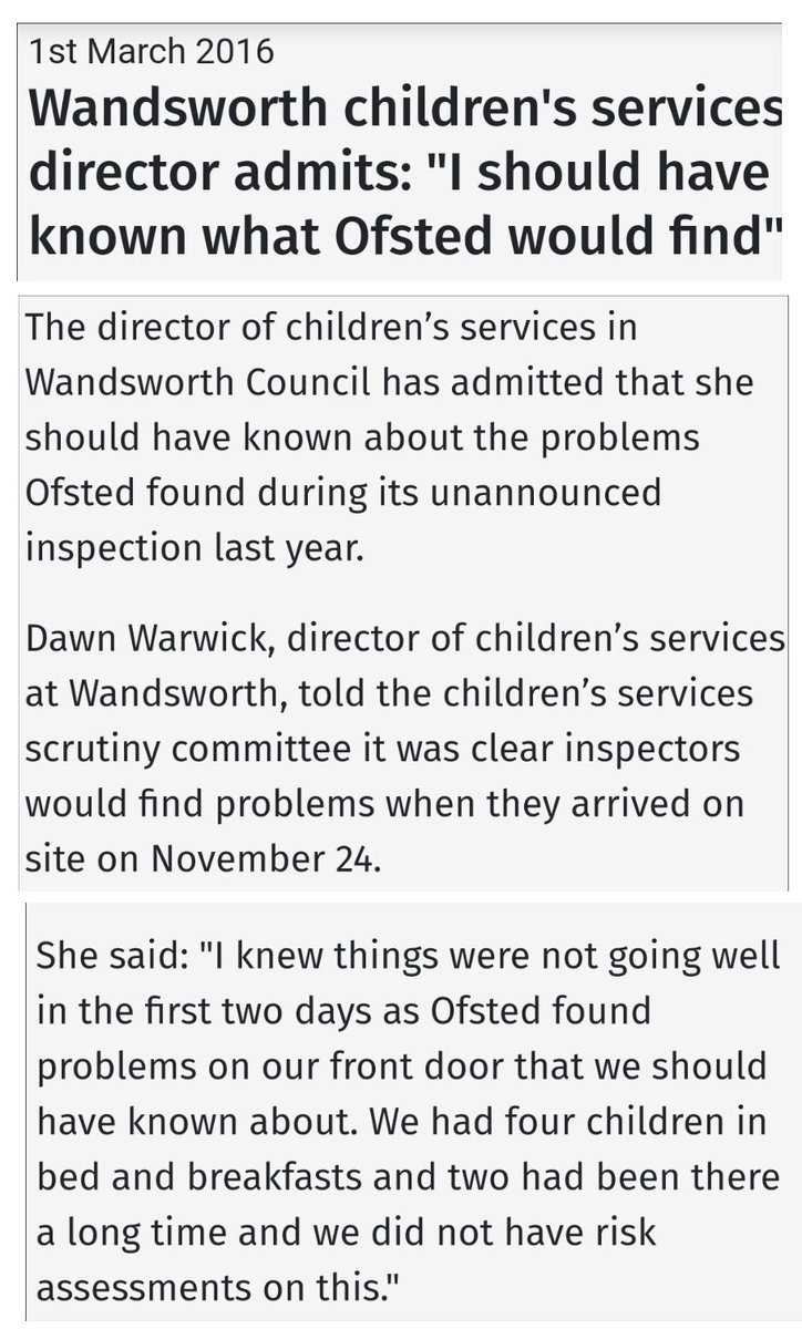 Sad news that our director of children's services is leaving, mainly as her severance package is going to cost us £300,000+ Here's a highlight from her time with us during which OFSTED downgraded its rating of our children's services from good to inadequate.