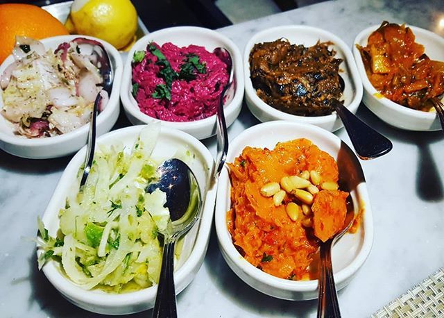 MyRealBliss's tweet photo. Israeli salads packed with so much color and flavor.

#beets #carrots #eggplant #celery #pickledveggies #healthy #salads #vegetarian #israelisalad #flavorpunch #foodie #foodiegram #foodielife https://t.co/ia1TWL6WXs https://t.co/6UMTFI8LBC