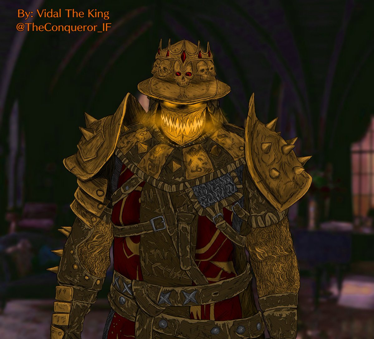 Vidal The Kingslayer (@vidal_the_king) on Twitter photo "The King's Armor" God I'm so in love with this helm variation I made awhile back I can't let go of it and every time someone sees it they automatically know it's me lol. Ima try to take over #ForHonor so I can make it happen in game :P #FHFanArt Don't tell <a href="/MrPope/">Eric Pope is AFK</a>! "The King's Armor" God I'm so in love with this helm variation I made awhile back I can't let go of it and every time someone sees it they automatically know it's me lol. Ima try to take over #ForHonor so I can make it happen in game :P #FHFanArt Don't tell <a href="/MrPope/">Eric Pope is AFK</a>!