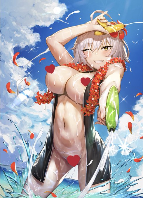 ⚠️R-18⚠️夏コミ表紙できました!
邪ンヌと南の島で仲良くなる本です💞 