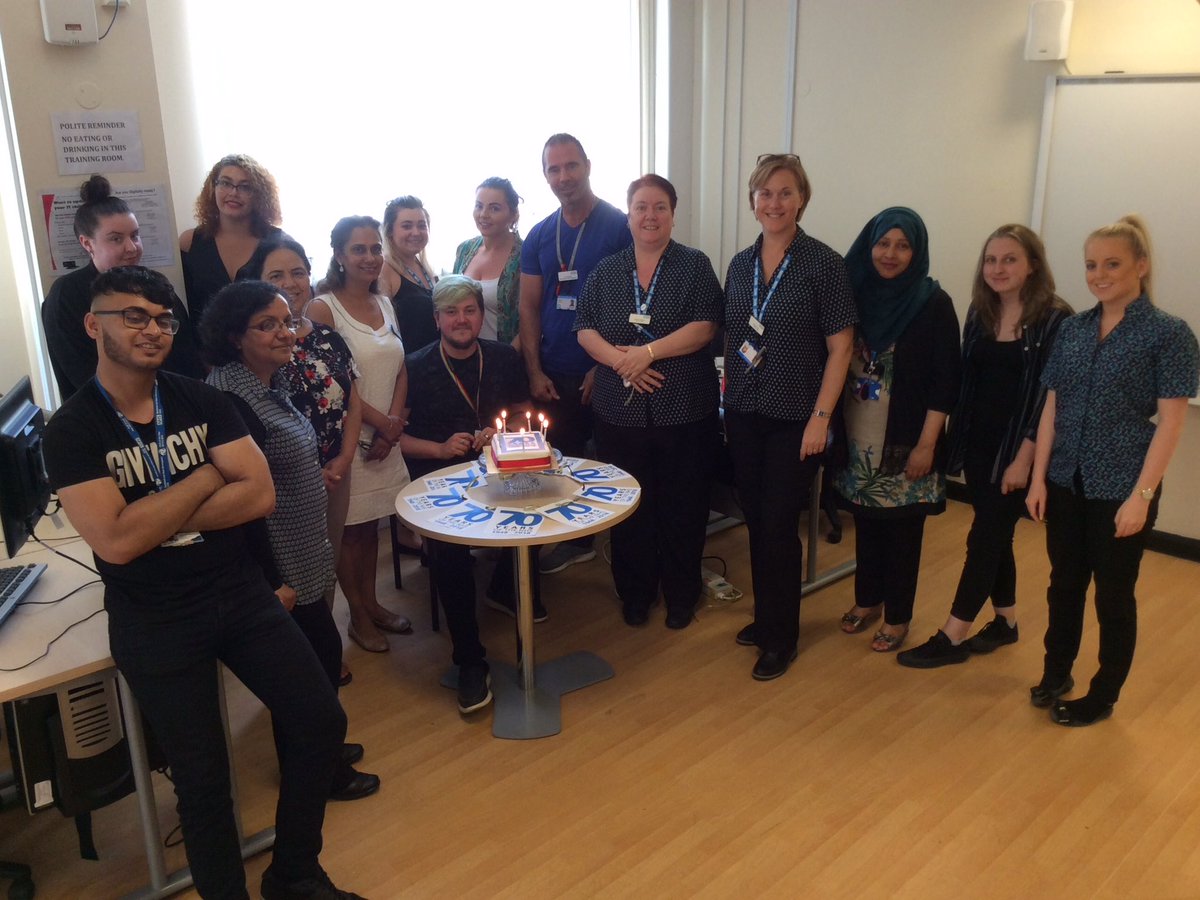 Happy 70th Birthday to the NHS from the SWBH NHS Trust Apprentices! We have celebrated the occasion today by team building, project working and cake eating! #nhs70 #swbhfamily 🏥💙🎉🎂