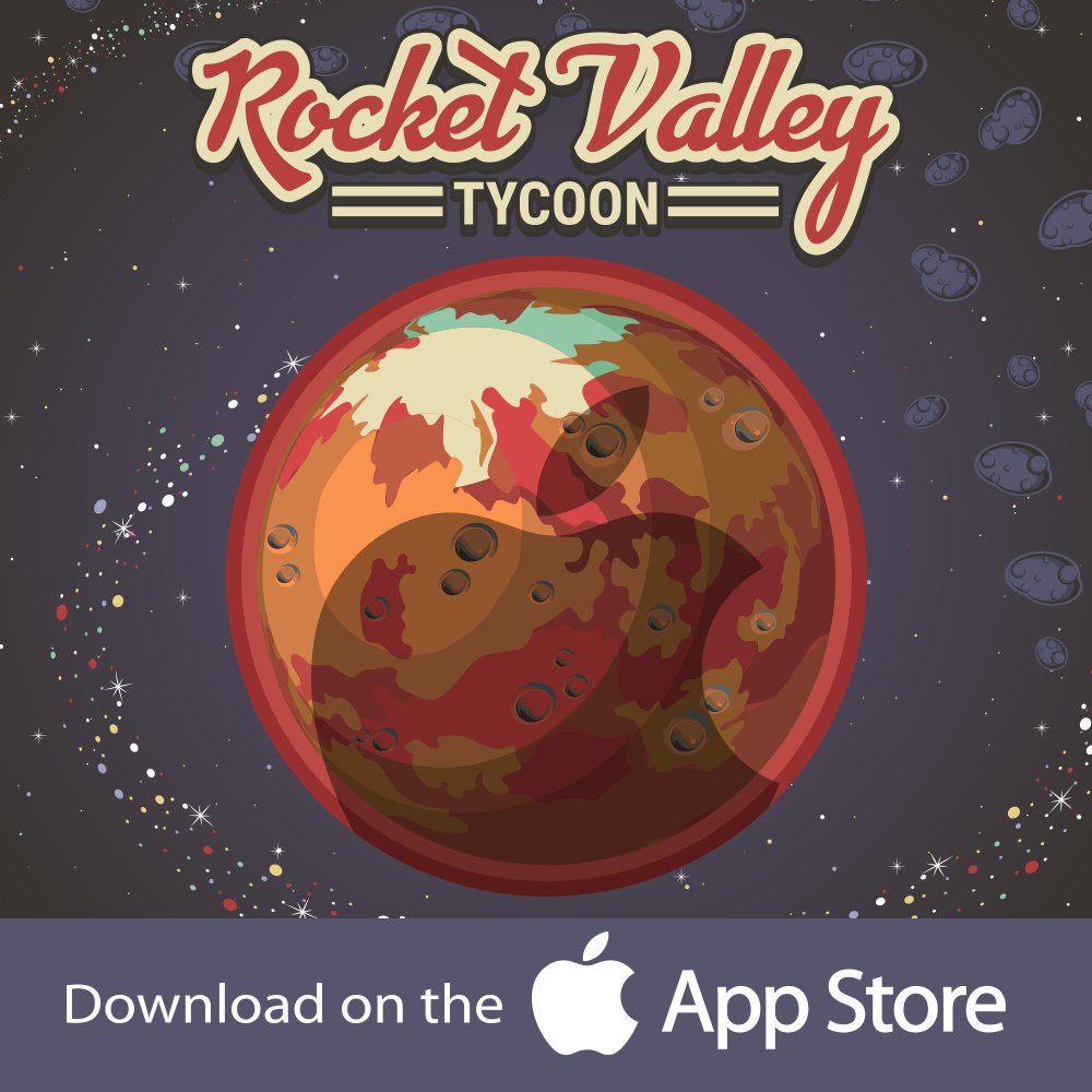 RocketColaSt's tweet photo. Rocket Valley Tycoon NOW AVAILABLE ON THE APP STORE! 
https://t.co/F2Q5BzI4l4

Tycoons! We’re beyond excited to announce the official launch of Rocket Valley Tycoon on the App Store! 

#official_release #iPhone #ipad #rocketvalleytycoon #summer https://t.co/c8ppIEU8HL
