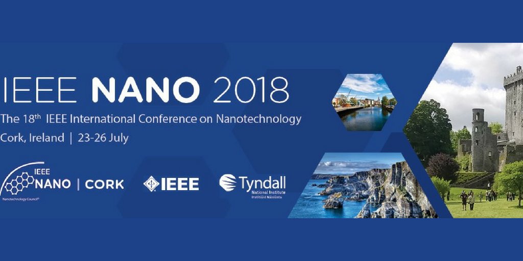 TyndallInstitut's tweet photo. The 18th @IEEENano18 Int'l Conference on #Nanotechnology from 23-26 July hosted at Tyndall will focus on Nano-Enabled Smart Things-new materials, devices+systems https://t.co/1FDPiv5p4C Support by @UCC @scienceirel Bronze sponsor @synopsys Partners @Failte_Ireland @MeetInIreland https://t.co/VA2UEgLde0