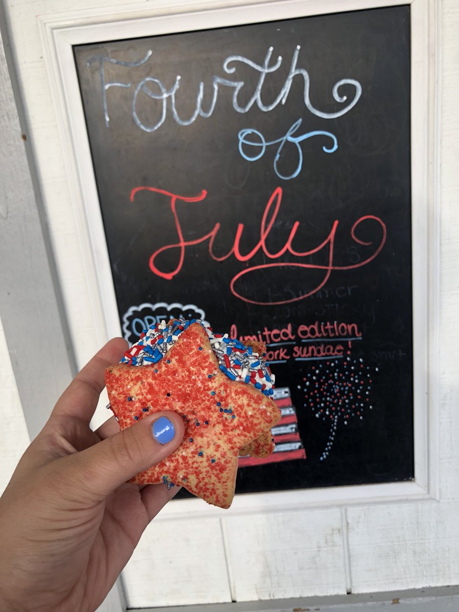 StickysIceCream's tweet photo. Happy 4th of July! 🇺🇸 Celebrate today with a red, white &amp; blue sundae or Ice cream sandwich ❤️💙 https://t.co/P1MBvWYVJ3