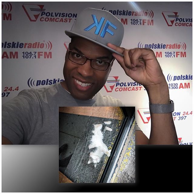 KFJacques's tweet photo. The famous #kiciuś at #polvision invited me for an interview! 😜#polskieradio #jacqueslife https://t.co/P1rQkoDfZt https://t.co/Ul4b68l1Kv