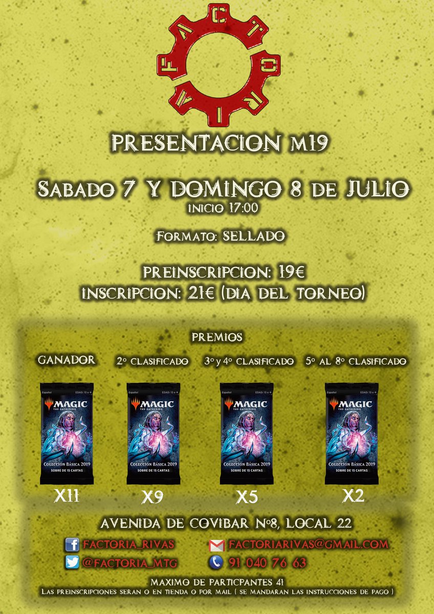 FACTORIA_Mtg's tweet photo. Presentación m19 en factoria @Txus_ma @Land_Go_MTG @magic_palencia https://t.co/DePeOwGxLz
