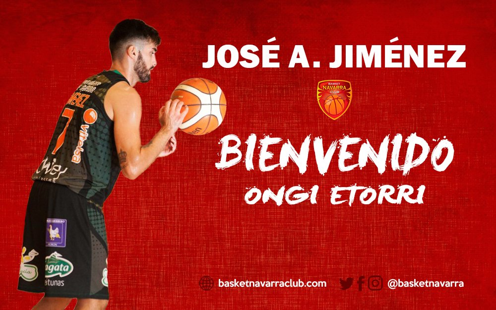 OFICIAL | #Fichaje
José Alberto Jiménez (@josealbertouni7) se incorpora a Basket Navarra para aportar juventud, versatilidad y carácter. ¡#Bienvenido! #OngiEtorri!

➡️ bit.ly/2KJG1lh