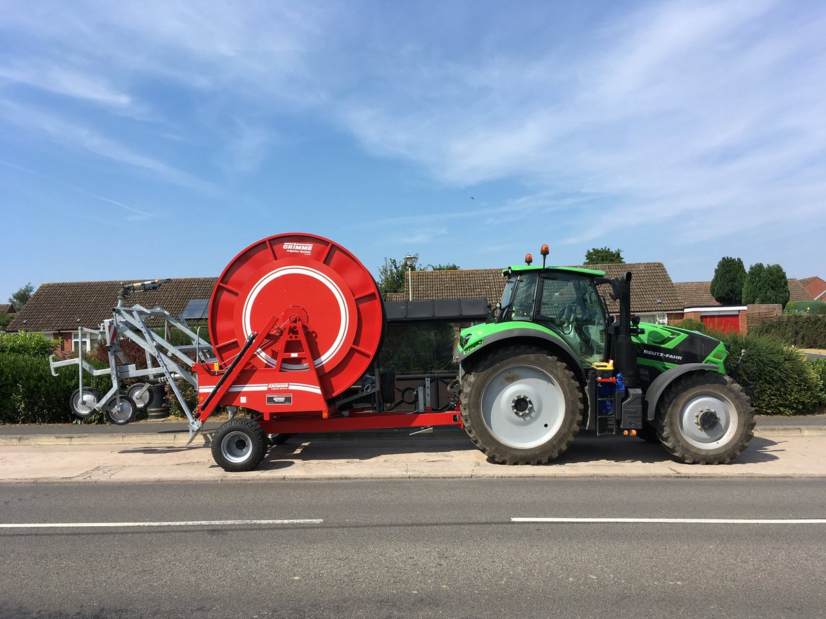ag_sales's tweet photo. Another NEW Grimme Irrigation Reel being delivered. This one is a 110x460 centre pull. For all your Irrigation needs for the 2019 season please contact myself or your local Grimme retail salesman. @GrimmeUK https://t.co/qSMIy7CyMS