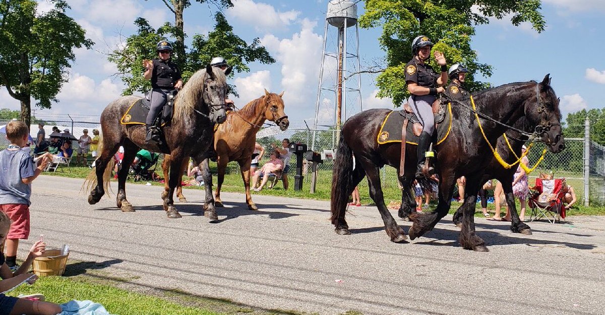 Thanks for the invite Sunbury! Always a pleasure galloping over to the east side of Delaware County. We are proud to celebrate our Country’s independence and are happy to participate in today’s July 4th parade (and a few others!). 🇺🇸#CommunityPride
#EquineBeauty
