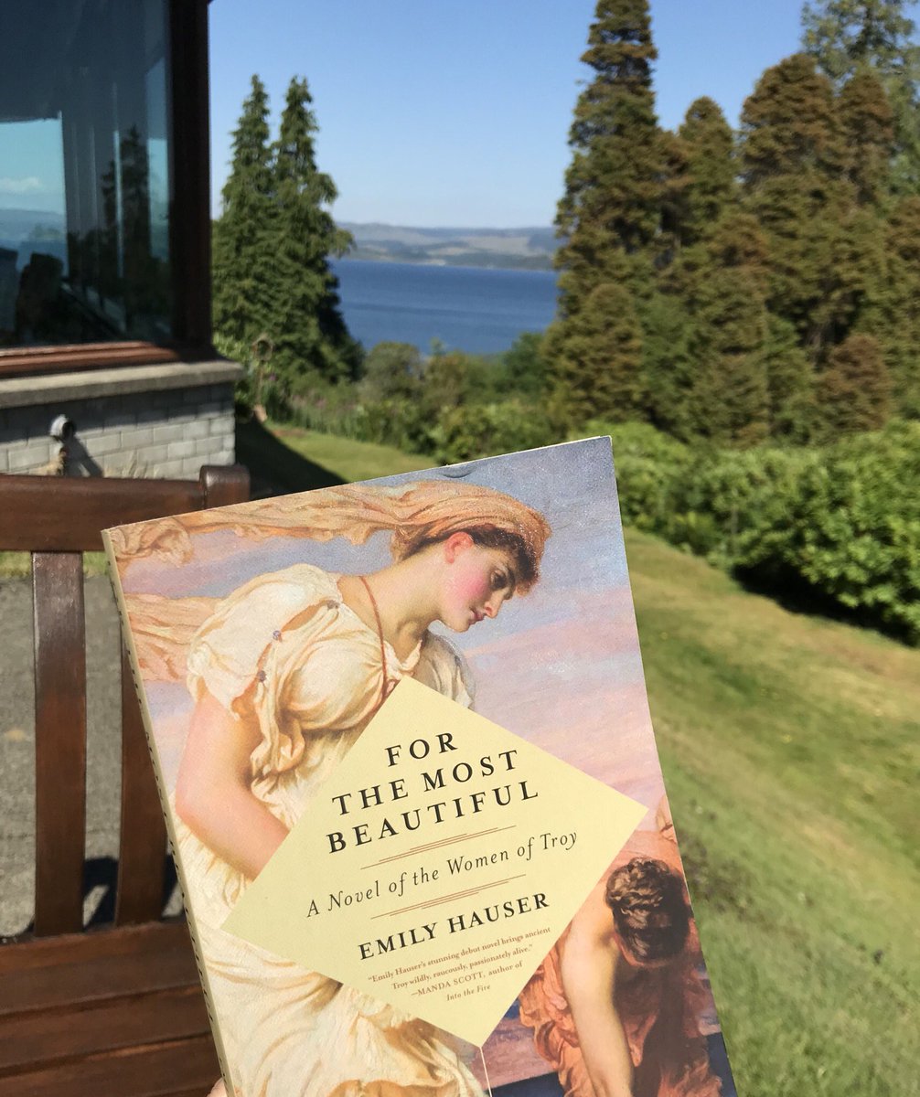 theravenangel's tweet photo. Reading @ehauserwrites novel the womenโs voices of #TROY #ForTheMostBeautiful โค๏ธ from the deck of #stonefieldcastle looking out at #lochfyne Emily, youโre killing me with this novel!!! ๐ซ my view is all thatโs saving me ๐๐ด๓ ง๓ ข๓ ณ๓ ฃ๓ ด๓ ฟa must read for #trojanwar fans #Scotland https://t.co/z9Nzhua06y