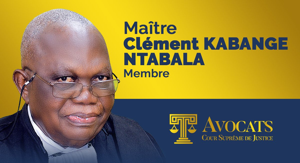 Maitre Clément KABANGE NTABALA est membre du barreau près de la #CSJ. Il a prêté serment comme Avocat à la #CSJ le 28 Mars 1987 après avoir presté en qualité d’avocat à la Cour d’appel de Kinshasa depuis le 25 Novembre 1975. buff.ly/2zcznmg