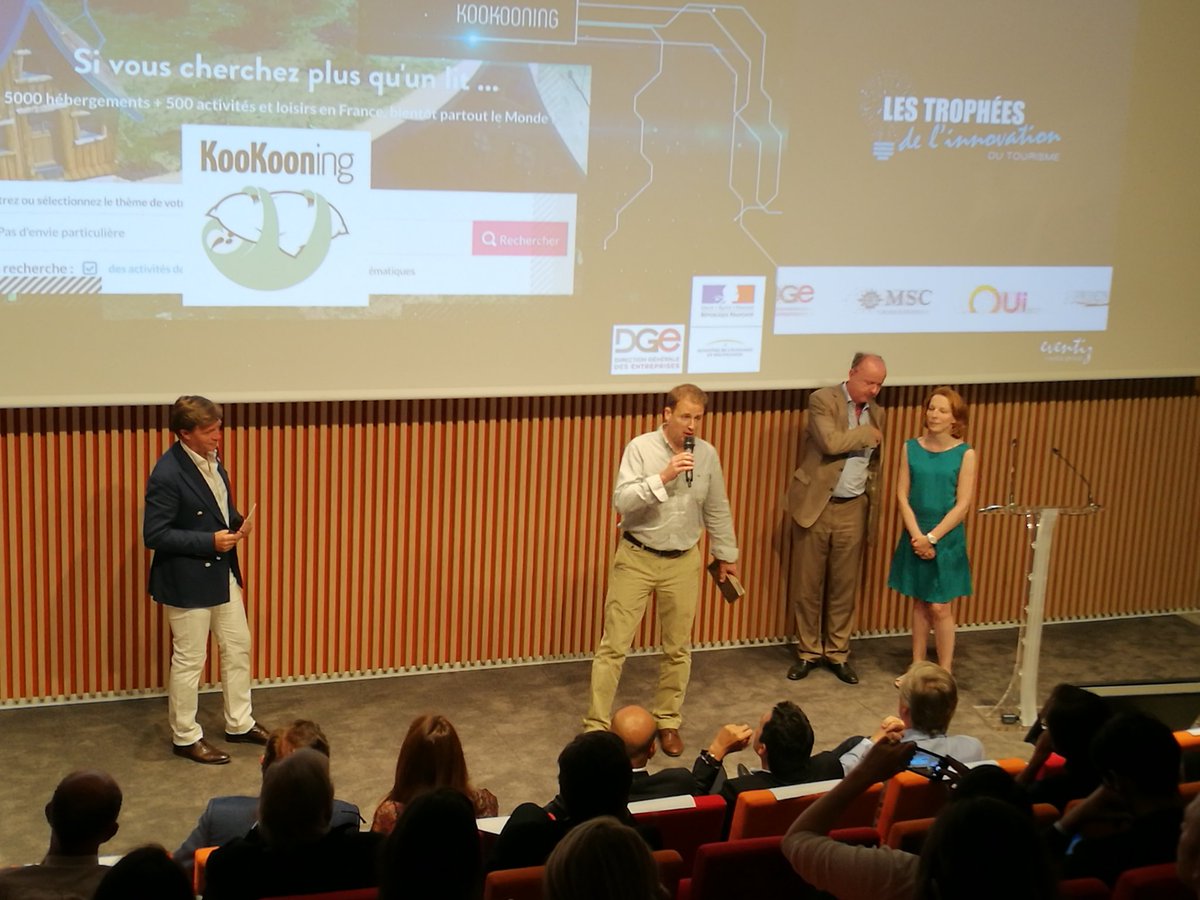 FlorenceBrunel's tweet photo. Kookooning, gagnante dans la catégorie startup mise en orbite, pour ceux qui cherchent plus qu'un lit... #tropheesinno #tourismeenfrance #francetourismelab https://t.co/tMhXOVtdLU