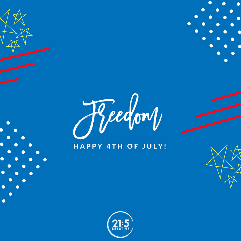 21fiveCreative's tweet image. Happy 4th of July!