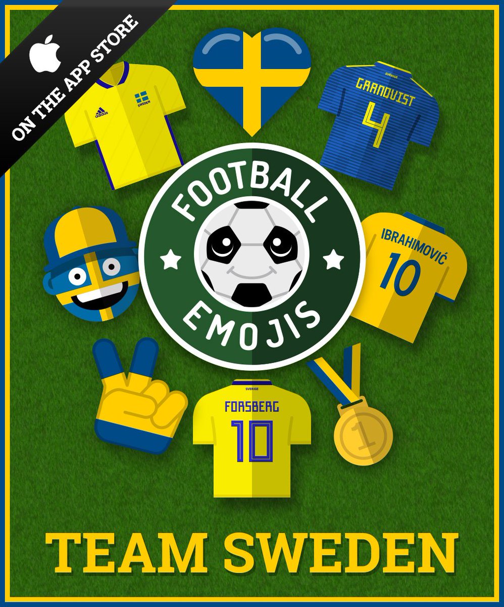 swemojis's tweet photo. Heja Blågult Heja Blågult! Ladda ner ”Football Emojis - Team Sweden” och visa ditt stöd för landslaget i VM! 
https://t.co/LKV7plTIuz
ping@SvenskaFans
#Landslaget #FIFAWorldCup #Sweden #Sverige #swe https://t.co/kcEFG0DY0h