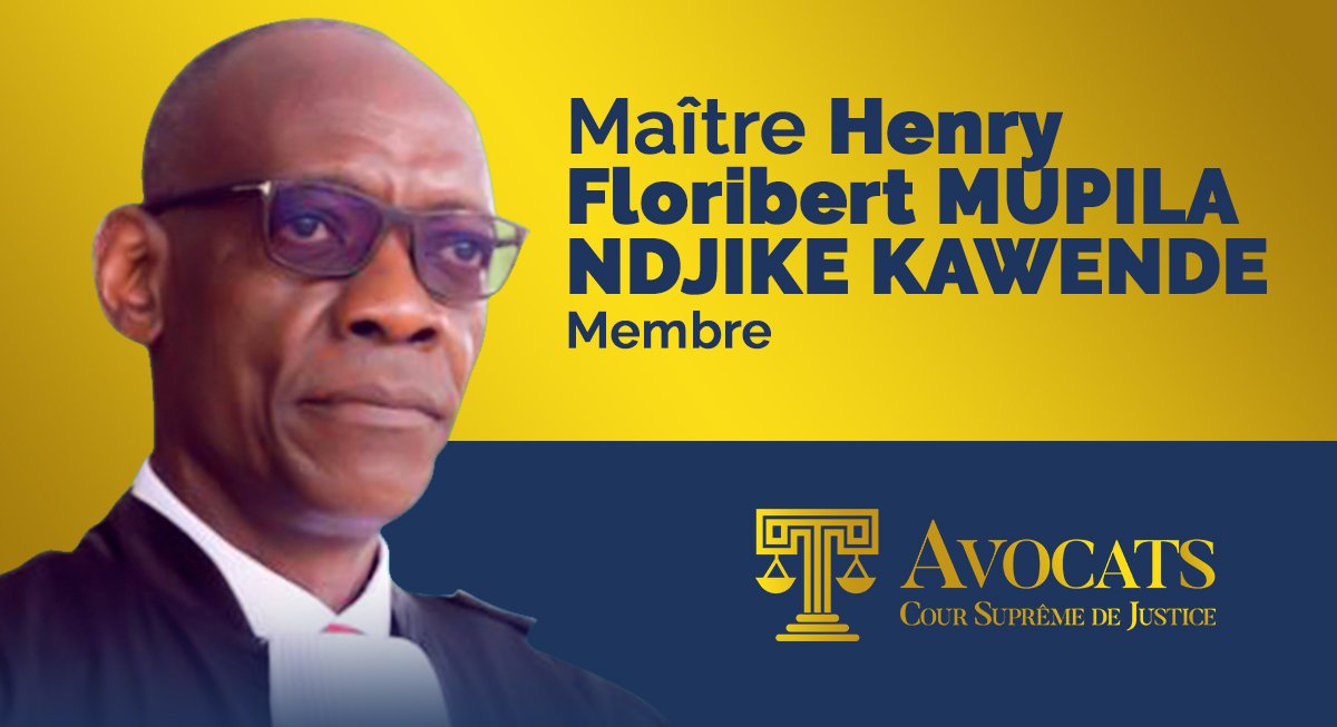 Maître Henry Floribert MUPILA NDJIKE KAWENDE est membre du barreau près de la #CSJ. Il a prêté serment comme Avocat à la #CSJ le 22 Février 2018 après avoir presté en qualité d’avocat à la Cour d’appel de Kinshasa depuis le 12 Octobre 1999. buff.ly/2lRJinL