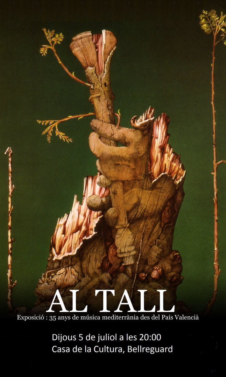 AjBellreguard's tweet photo. Demà a les 20h inaugurem l’exposició "Al Tall, 35 anys de música mediterrània des del País Valencià" i després projectarem el documental "Sempre Al Tall", un biòpic que acompanya l'històric grup de música en el seu comiat: https://t.co/Fnfbx0hhR7 https://t.co/ej0mNRSqz7