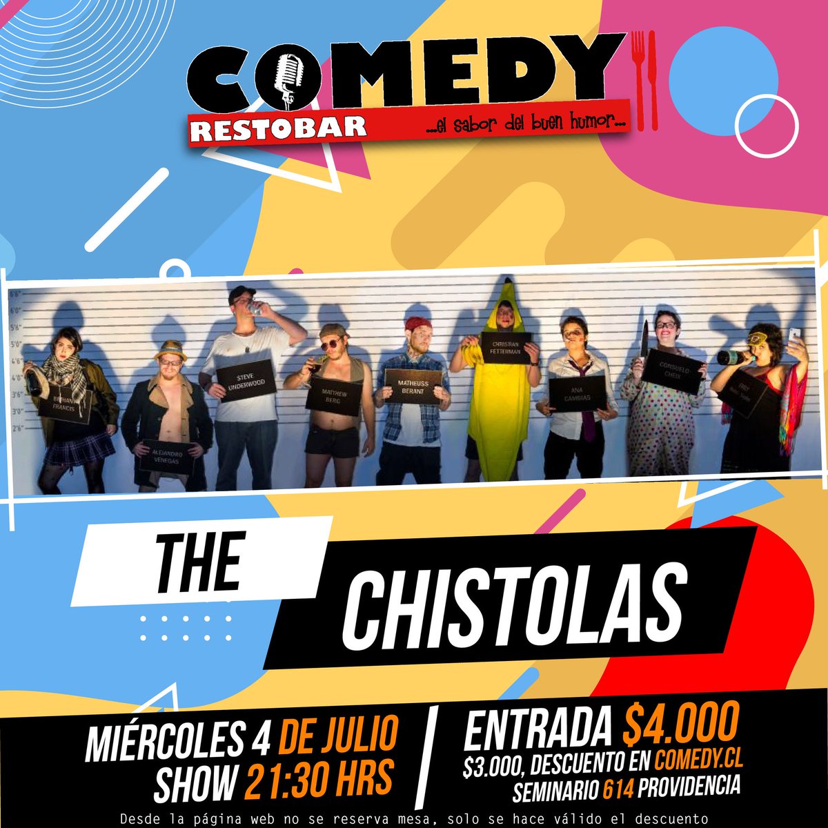 comedyrestobar's tweet image. Hoy #comediabilingüe
con @TheChistolas 
🎉🎉🎉🃏🃏🃏
4 de Julio 
3 mil x comedy.cl cupos limitados