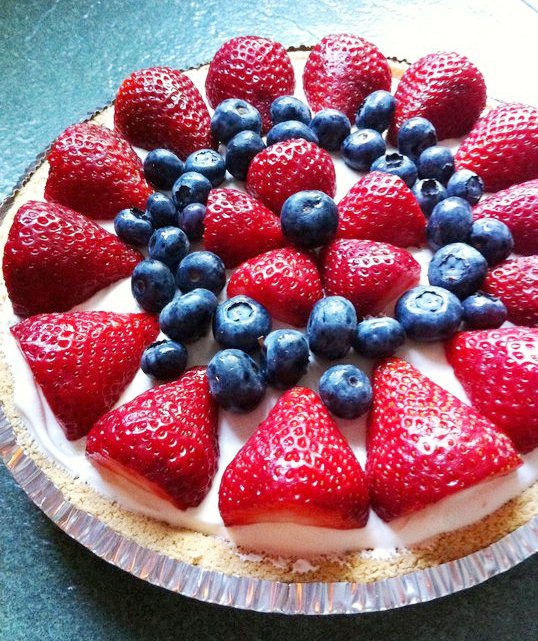 Leaves a strawberry and blueberry cheesecake at Bucky's for <a href="/ImpulsiveAzure/">Steeb.</a> with a note.
"Have a wonderful birthday, my sweet baby boy."