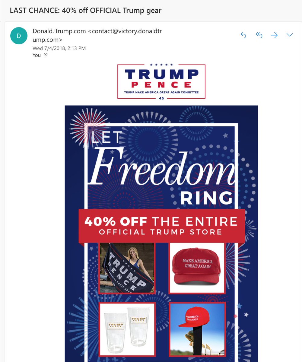 Great July 4th deals at Trump's store!