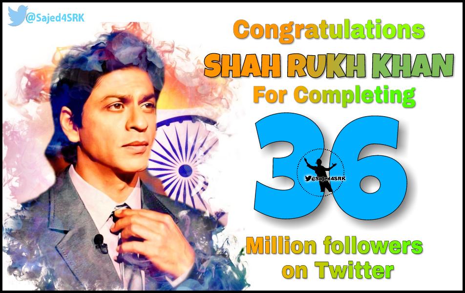 isajedkhan's tweet photo. Congratulations @iamsrk
being first indian actor who touches the milestone.

I feel proud to be an SRKIAN😘

#SRK36Million
@iamsrk
@gaurikhan
#MyEditing4SRK https://t.co/ADsETvmSlp