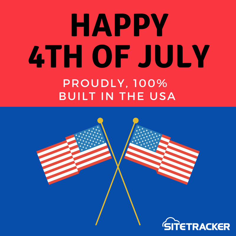 SitetrackerInc's tweet photo. Happy 4th of July from all of us at Sitetracker! Proudly, 100% built in the #USA. #4thofjuly https://t.co/iKgWcAZ0pa