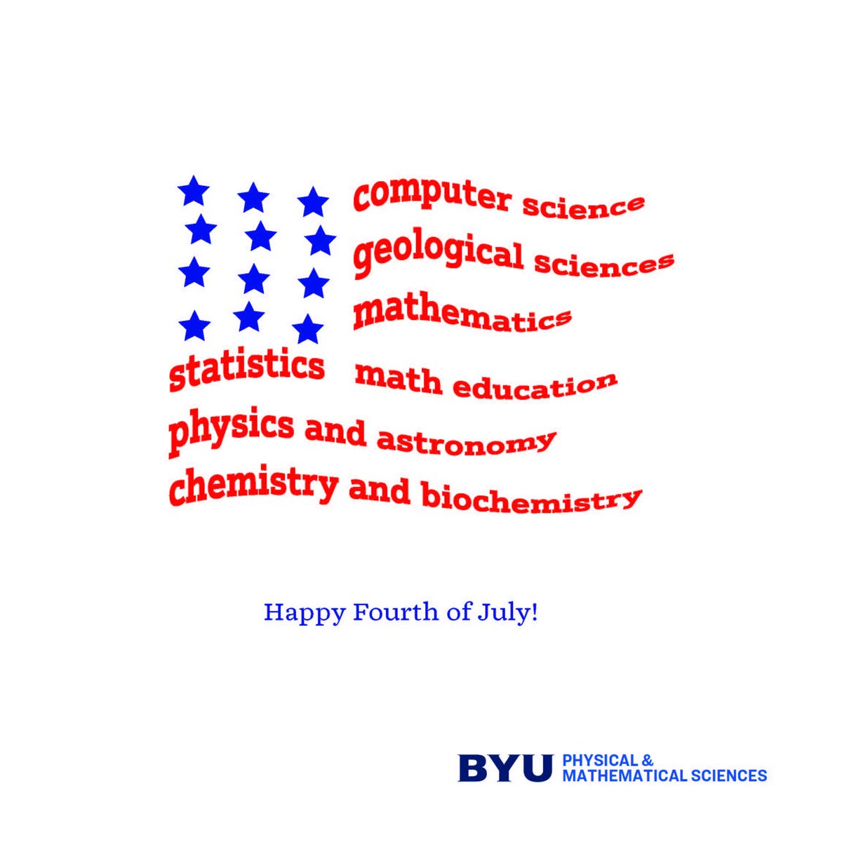 BYU_Science's tweet photo. Happy Fourth of July from all of us at CPMS! https://t.co/GSaE9X0f4L