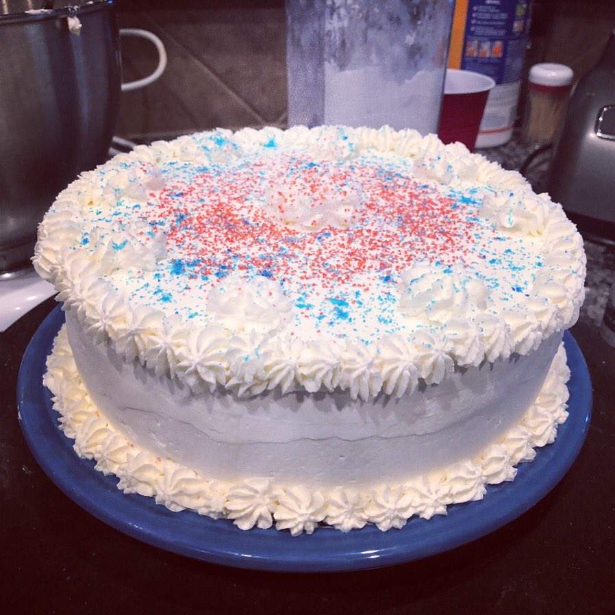 Bethers0314's tweet image. Nothing says “Happy Birthday America” better than an ice cream cake.... made by me! 😃❤️🇺🇸