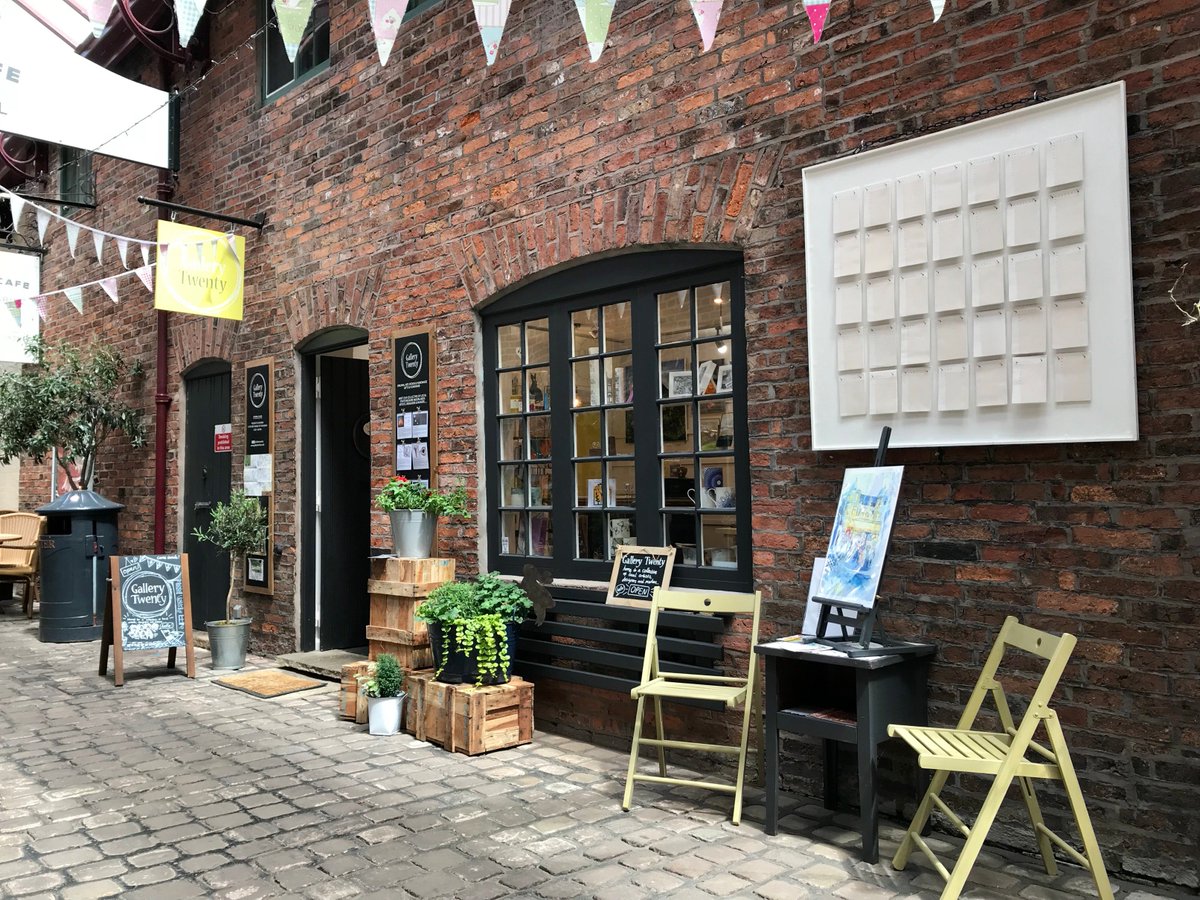 GalleryTwenty's tweet photo. Gallery Twenty is back on Twitter! We are a collective of eight local artists, based in Getliffe's Yard, Leek. Looking forward to connecting with more of you here on Twitter. See you later for #Staffordshire hour! https://t.co/OWztbOsAqB