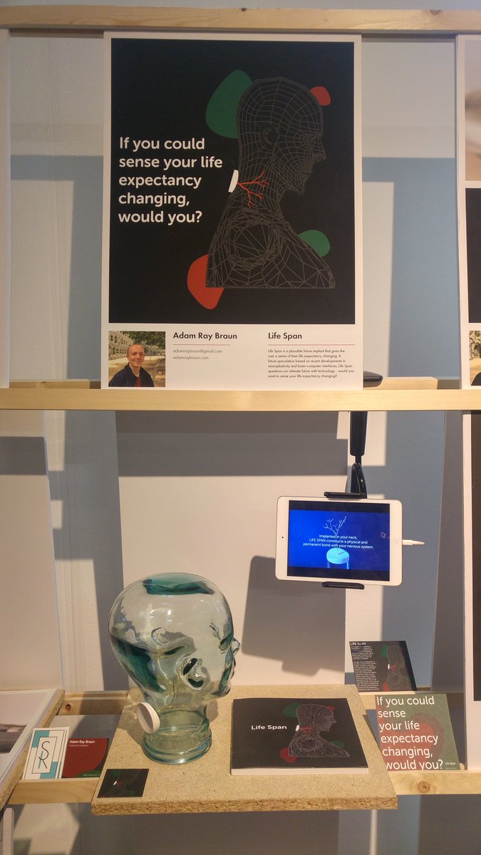 AdamRayBraun's tweet photo. Excited to be showing Life Span at New Designers 2018! My speculative piece about a plausible future of extra senses #ND18 #FP76 https://t.co/dOV68oi9c7