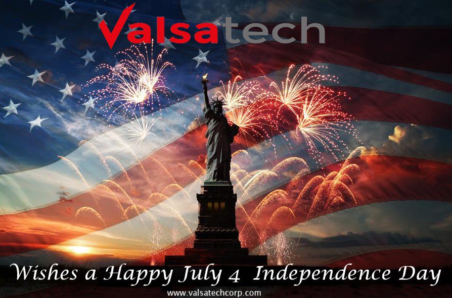 valsatechcorp's tweet photo. Valsatech wishes everyone a Happy July 4th Independence Day! https://t.co/8NjDNRL060