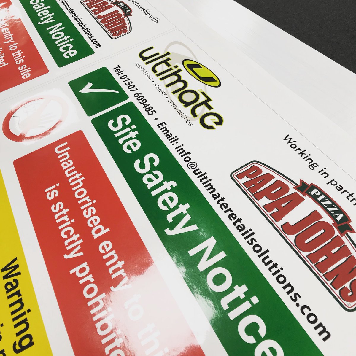 It must be a #safety week!!! Even more #sitesafety boards being made for <a href="/Ultimate_Retail/">Ultimate</a>