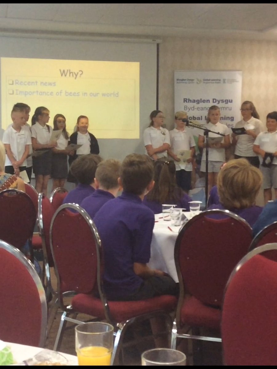 GarthPrimary's tweet photo. A fantastic day sharing our bee project, and hearing about other projects linked to sustainability throughout schools in Wales at the @GLPWales conference. 
We are very proud of our pupils! https://t.co/zeBo2eKdmo
