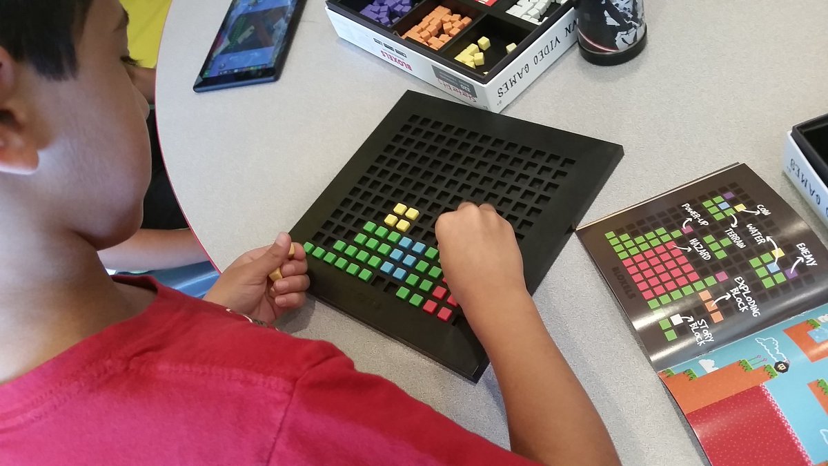 T_LearningSpace's tweet image. #bloxels #pacmanart #videogameprogramming #stem #steam #summercamp #thelearningspace