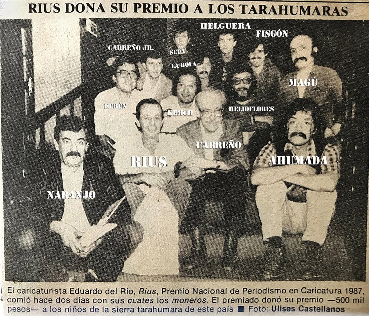 monerorape's tweet photo. ¿Conocían esta foto de Rius con sus cuates moneros en 1987? https://t.co/CjMz4uUIgd
