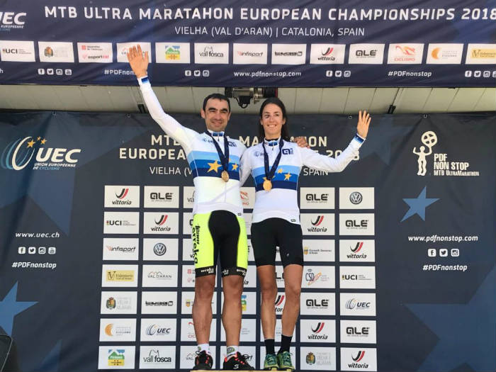iberobike's tweet photo. Joseba Albizu Lizaso y Clara Fernández Chafer se proclaman Campeones de Europa de Ultramaratón 2018 en la Pedals de Foc Non Stop. https://t.co/77K837IruS #mtb #btt #pdfnonstop #EuroUltraXCM18 https://t.co/vNEJvo70Pu