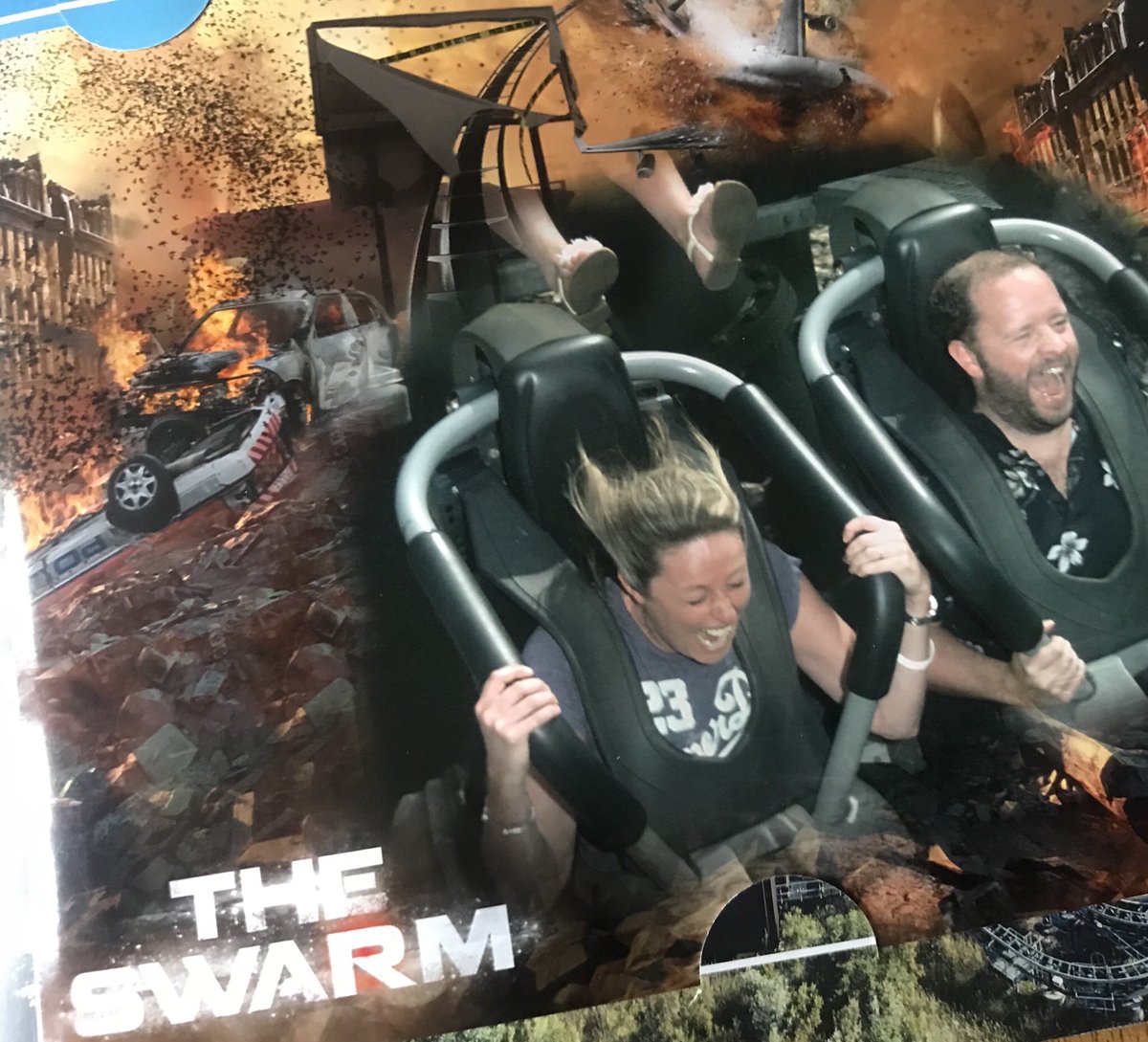 Gemmz28's tweet photo. #rollercoasterface @THORPEPARK good day, the only issue is the queues they are ridiculous! #swarm is a great coaster 👏 https://t.co/16ERz2YfN5
