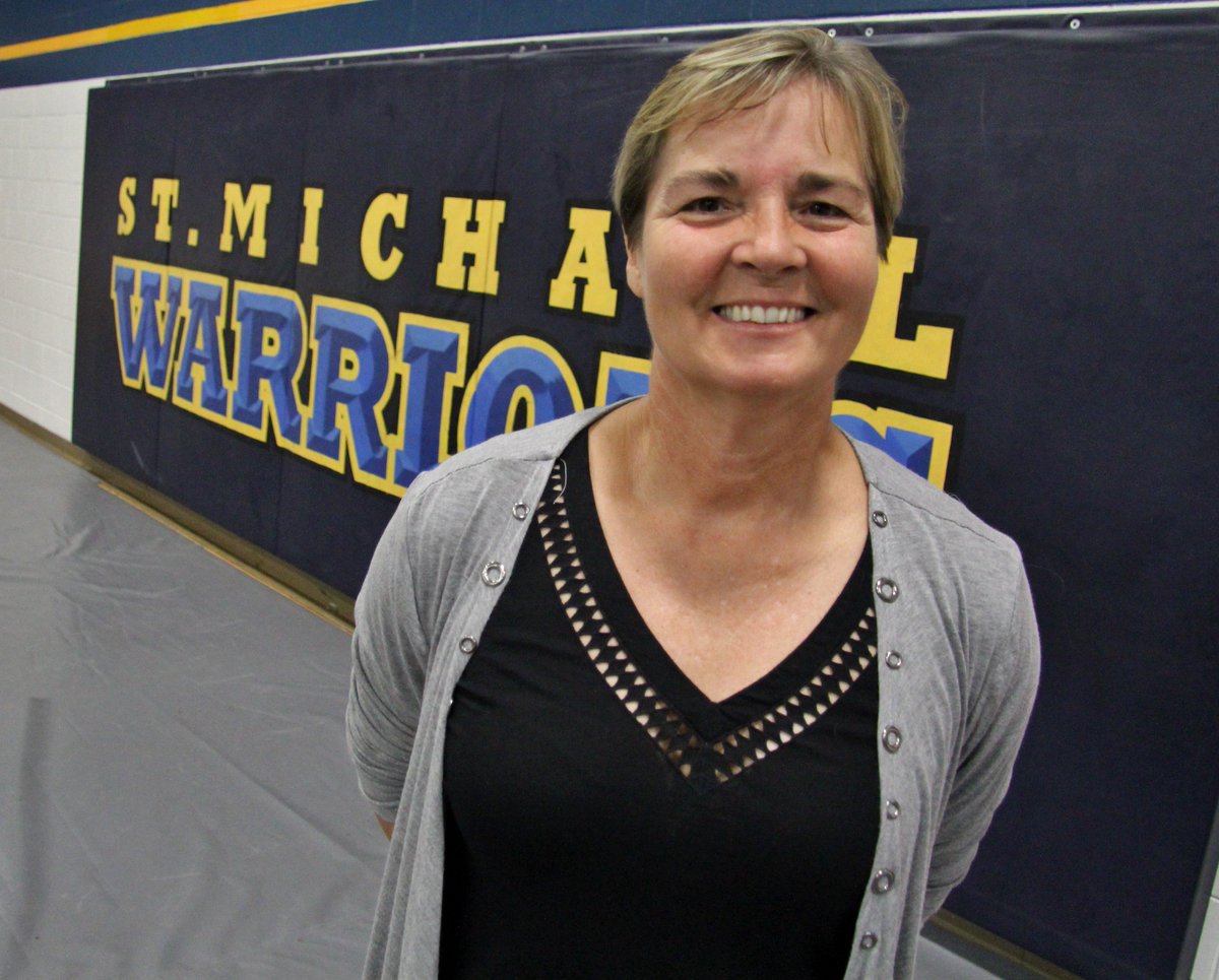 CorySmith1980's tweet photo. 'It gave life to my job' -- @StMikesCSS teacher Helen Thomson retires after coaching sports at the Stratford high school since 1988 https://t.co/mnbzk4t1Mf https://t.co/p82yL6QfWK