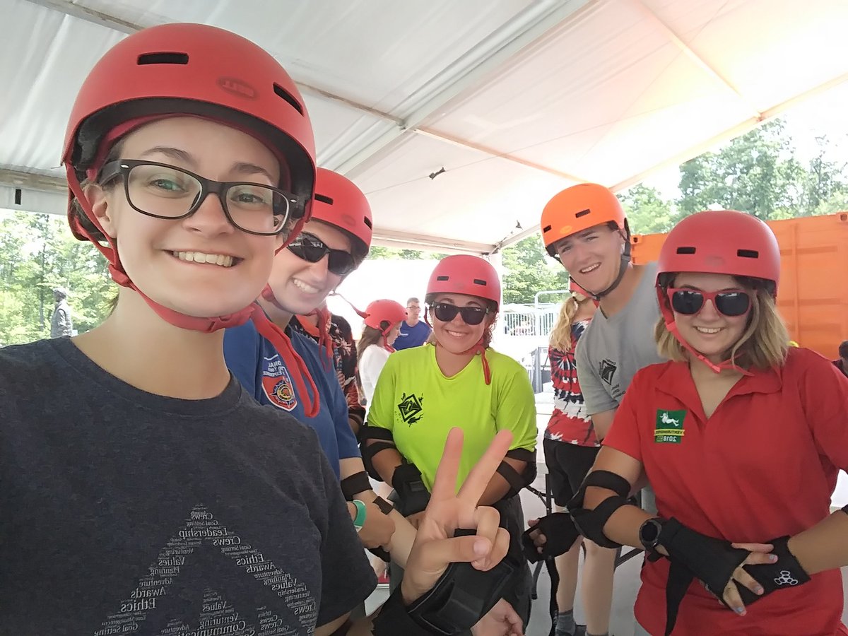 Region officer bonding at the skate park! #VenturingFest2018