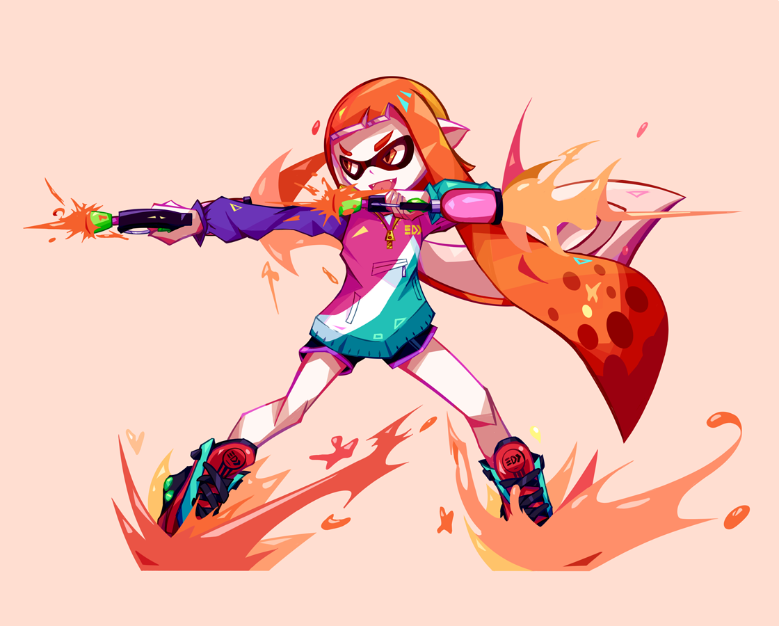 “Day 5 of gun gals is an Inkling Girl from Splatoon. 