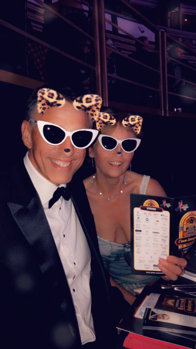 Ant and Rose on table 97 rocking the sunglasses at the #BIA2018 awards tonight at the Royal Albert Hall 😎 😎