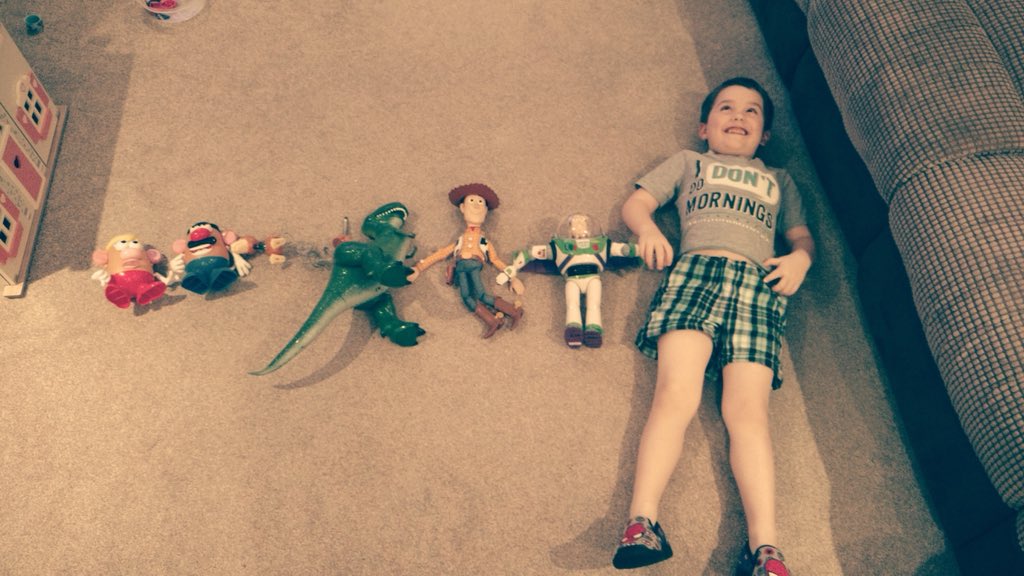 NatalieEdlin's tweet photo. @thetimtracker I’d love to win this for my son. He absolutely loves Toy Story - he has watched the movies literally on loop since he was 2 (he’s nearly 6 now). He even recreates the scenes with his toys. This is the one where they were all about to be incinerated. 😂 https://t.co/6P9XCVcsst