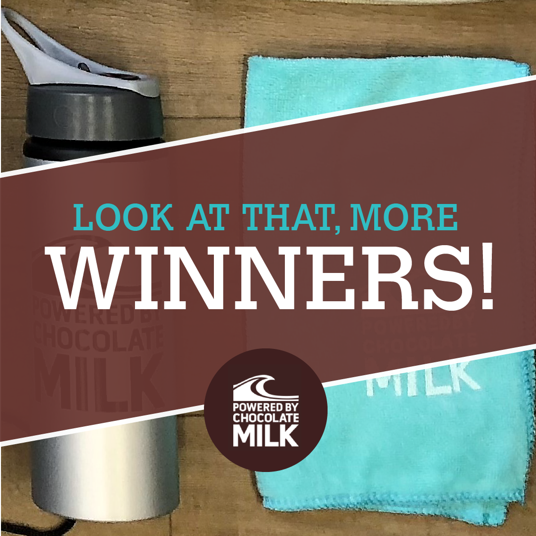 Congrats @runningtoward40 and <a href="/britters55555/">Brittany Hunter</a> - this week’s #PBCMGear pkg winners! Be sure to follow <a href="/pbchocolatemilk/">Chocolate Milk</a> for the final giveaway! #pbcm #recovery